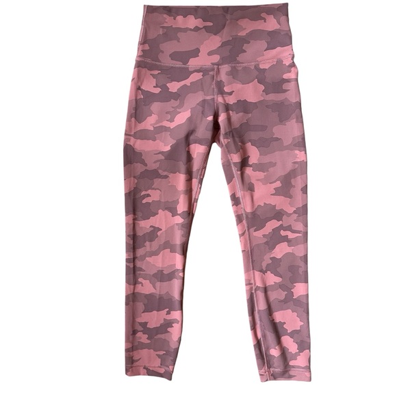 Lululemon Align High Rise Pant Pink Camo Capri 23" Leggings Size 6 - Picture 2 of 8